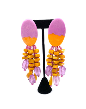 Bolly Dangles - vintage resin, bone and polymer