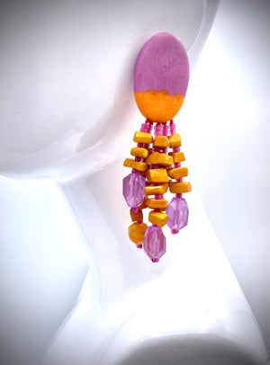 Bolly Dangles - vintage resin, bone and polymer