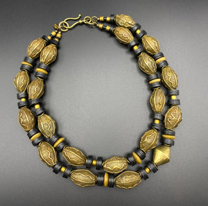 Sahara Wind - Antique African Brass Necklace