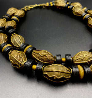 Sahara Wind - Antique African Brass Necklace