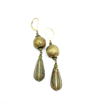 Ancient Tears - Moss Earrings