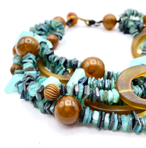 Nubian Collar - Shell, Glass, Resin and Copper