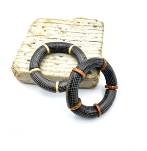 Desert Bangle - Black Circles Set (2)