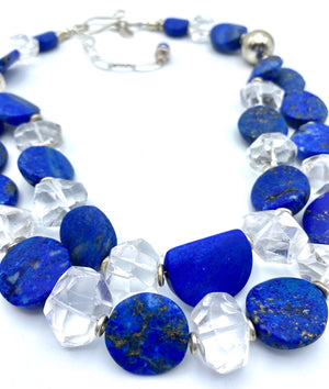 Luxor Strands - Lapis, Quartz Crystal, Sterling