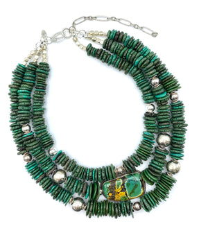 Primavera Necklace - Turquoise, Sterling Silver