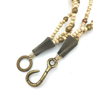 Ebony and Brass Necklace - Tribal Statement