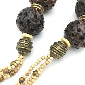 Ebony and Brass Necklace - Tribal Statement