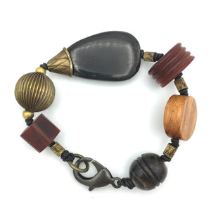 Ethnic Horn & Leather Bracelet