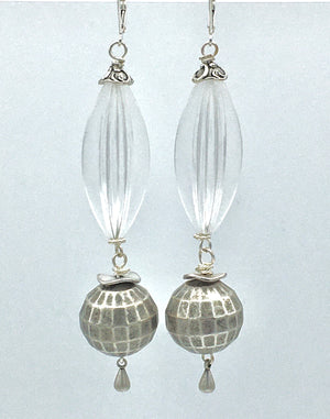 Disco Drop - Silver and Crystal