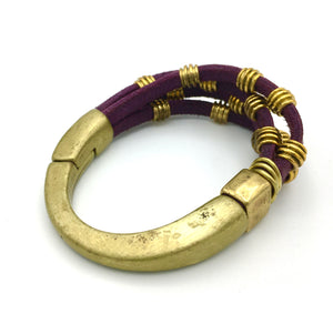 Royal Bangle - Leather and Brass