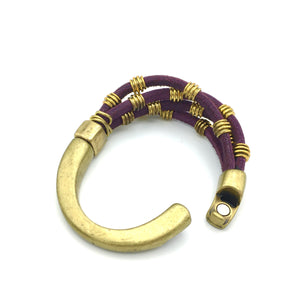 Royal Bangle - Leather and Brass