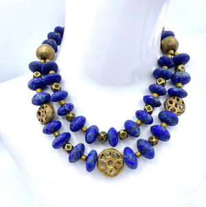 Nomad Collar - Lapis Lazuli and Brass